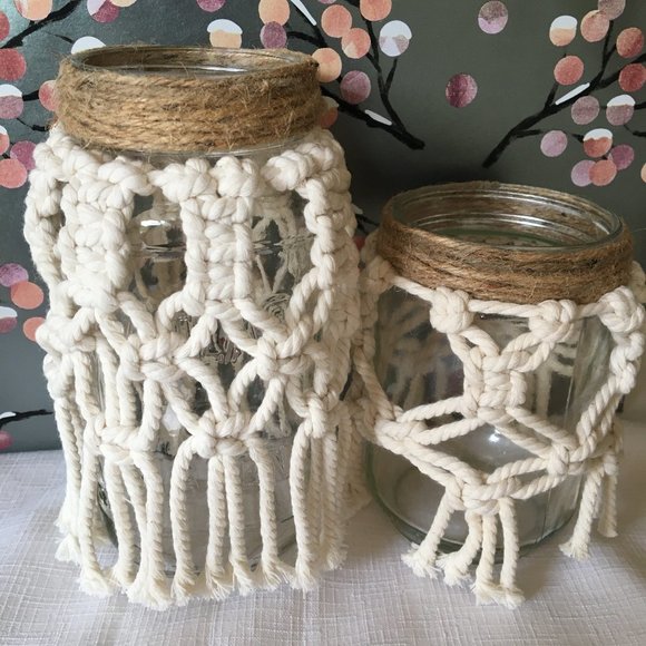 Other - Boho - Macrame, candle holder or vase - Handmade